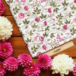 Ткань сатин полевые соцветия