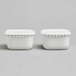 НАБОР ИКОРНИЦ LEFARD "PEARL" С КРЫШКАМИ 2 ШТ. КВАДРАТ. 10*5,5 СМ 200 МЛ