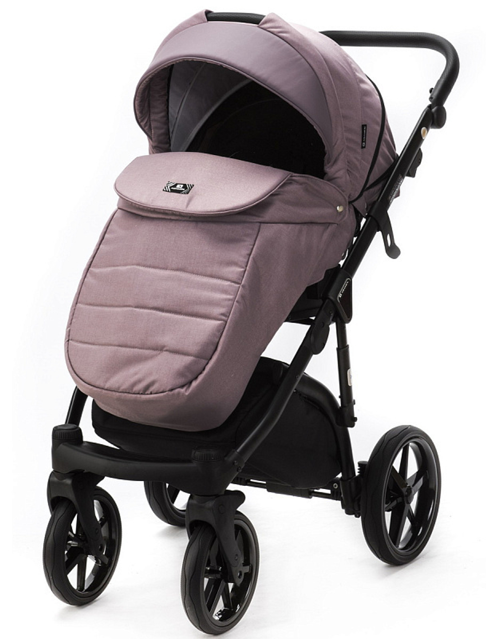 Детская коляска Adamex Bibione 2 в 1 BI-PS21/A (СЕРО-РОЗОВ+СИРЕНЬ ПЕРФ.КОЖА)