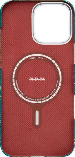 Чехол Pitaka Monogram Ultra-Slim для iPhone 17 Pro Max, зелено-золотой