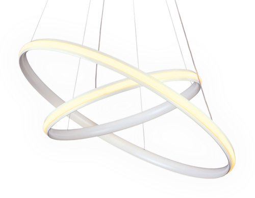 Подвесной светодиодный светильник с пультом FL407 WH белый 84W D600*1100 (ПДУ РАДИО 2.4)