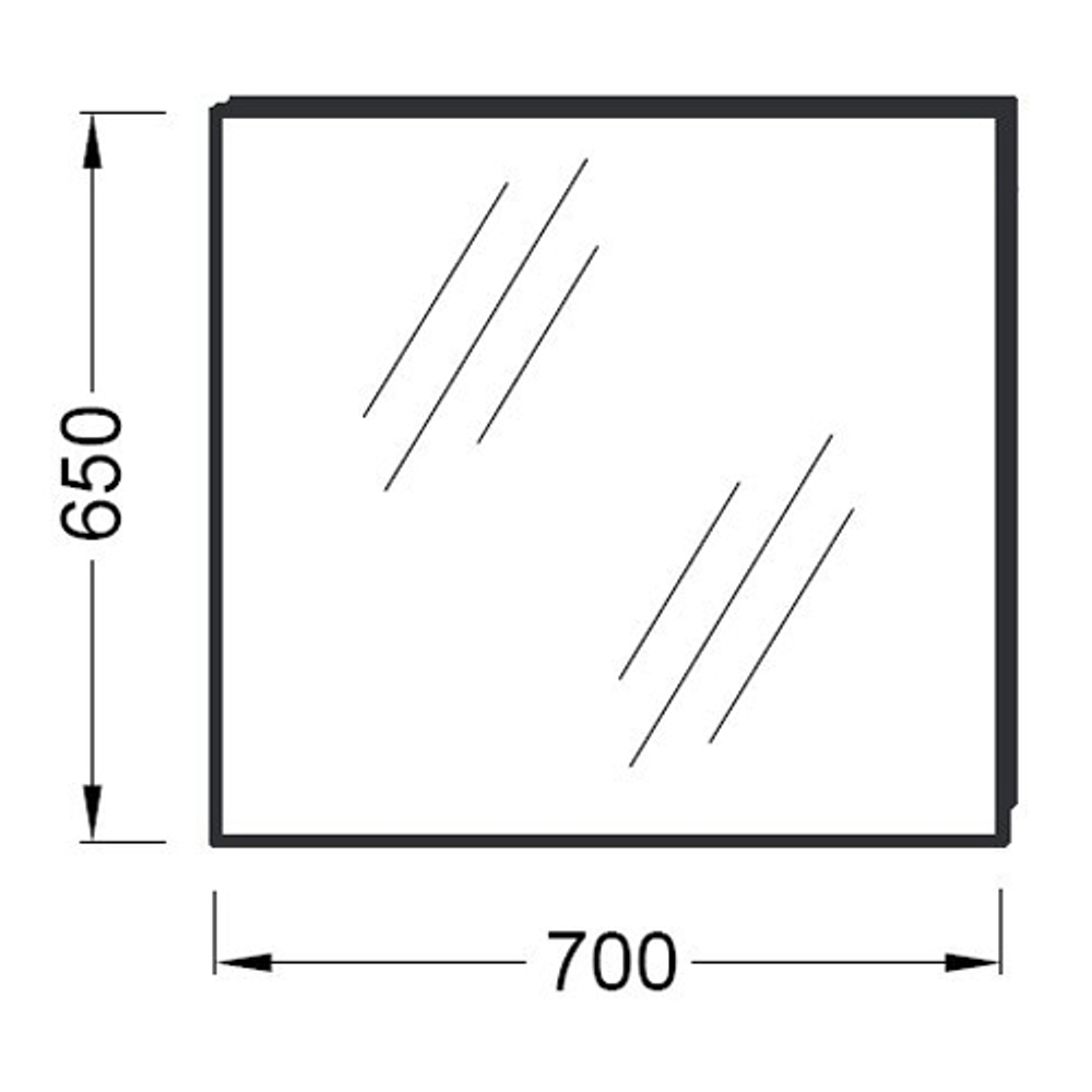 Зеркало Jacob Delafon Odeon Up EB1082-NF 70х65 схема