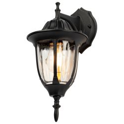 Светильник уличный настенный ЭРА «Галатея» GBW-105-1-BL-0380 230В Е27 IP54 чёрный вниз | Садово-парковые светильники