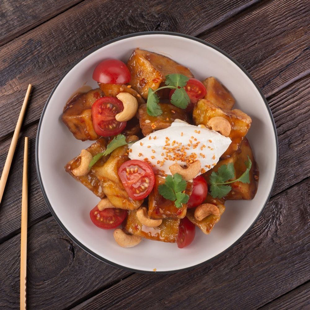 Caлат с баклажанами и сыром