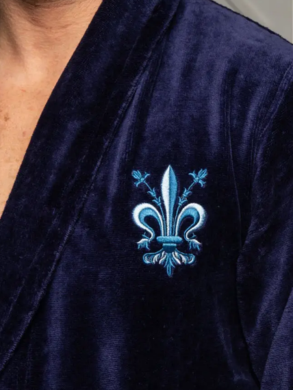 Халат мужской LOUIS без капюшона Синий "Polens"