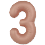 Шар фольгированный Цифра 3 101 см (Розовый)