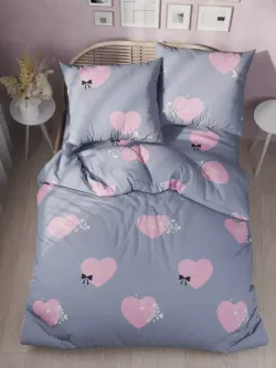 Наволочка комплект 2шт Полисатин Мечта "Loved" 50x70 см на молнии