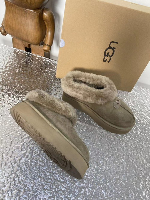 Угги UGG Platform Slipper бежевые