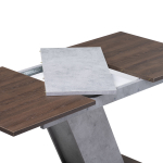 Стол деревянный Woodville Тирион бетон чикаго серый, дуб гладстоун табак