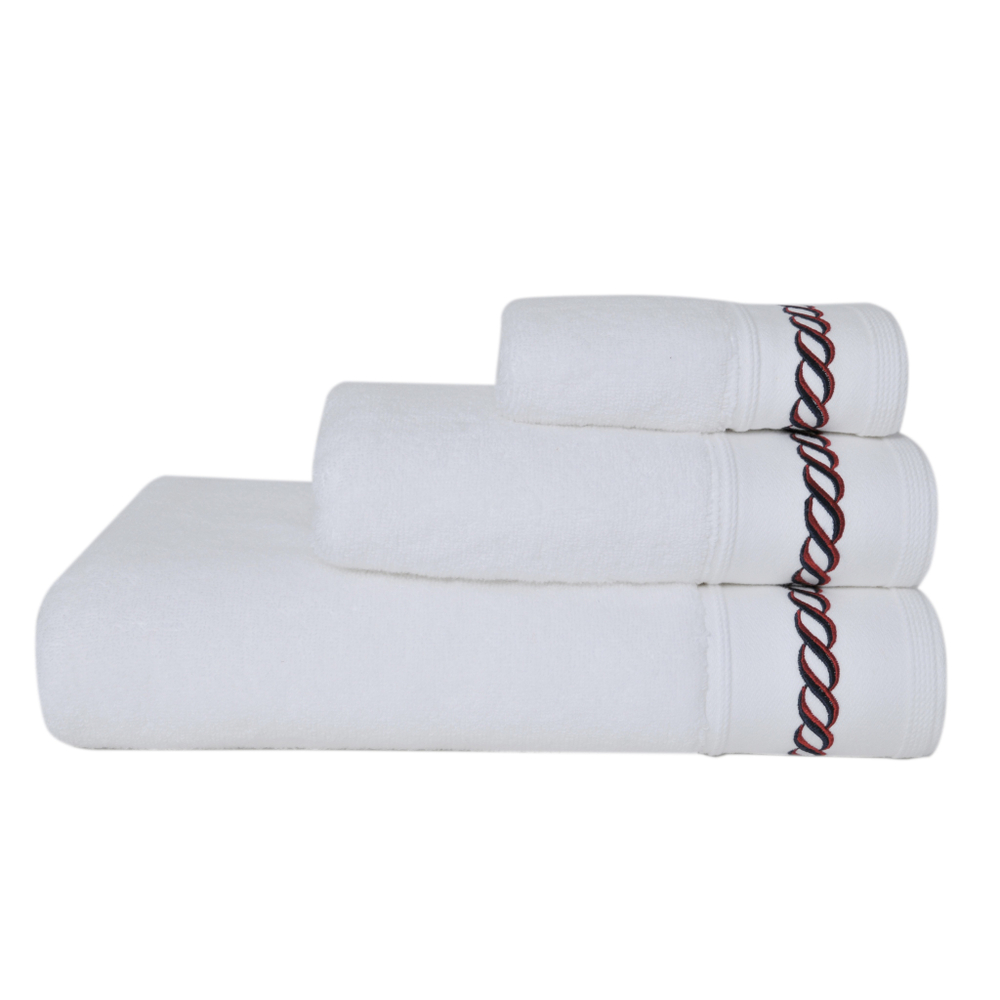 Полотенце 50x100 Casual Avenue Messina белое с цветным Турция