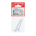 БОЛТ САНТЕХНИЧЕСКИЙ СТРОЙБАТ ОЦИНК DIN 571 8Х60 2ШТ 1456