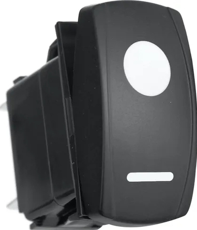 Переключатель РИФ ВКЛ/ВЫКЛ, белая подсветка, КРУГ ЛИНИЯ