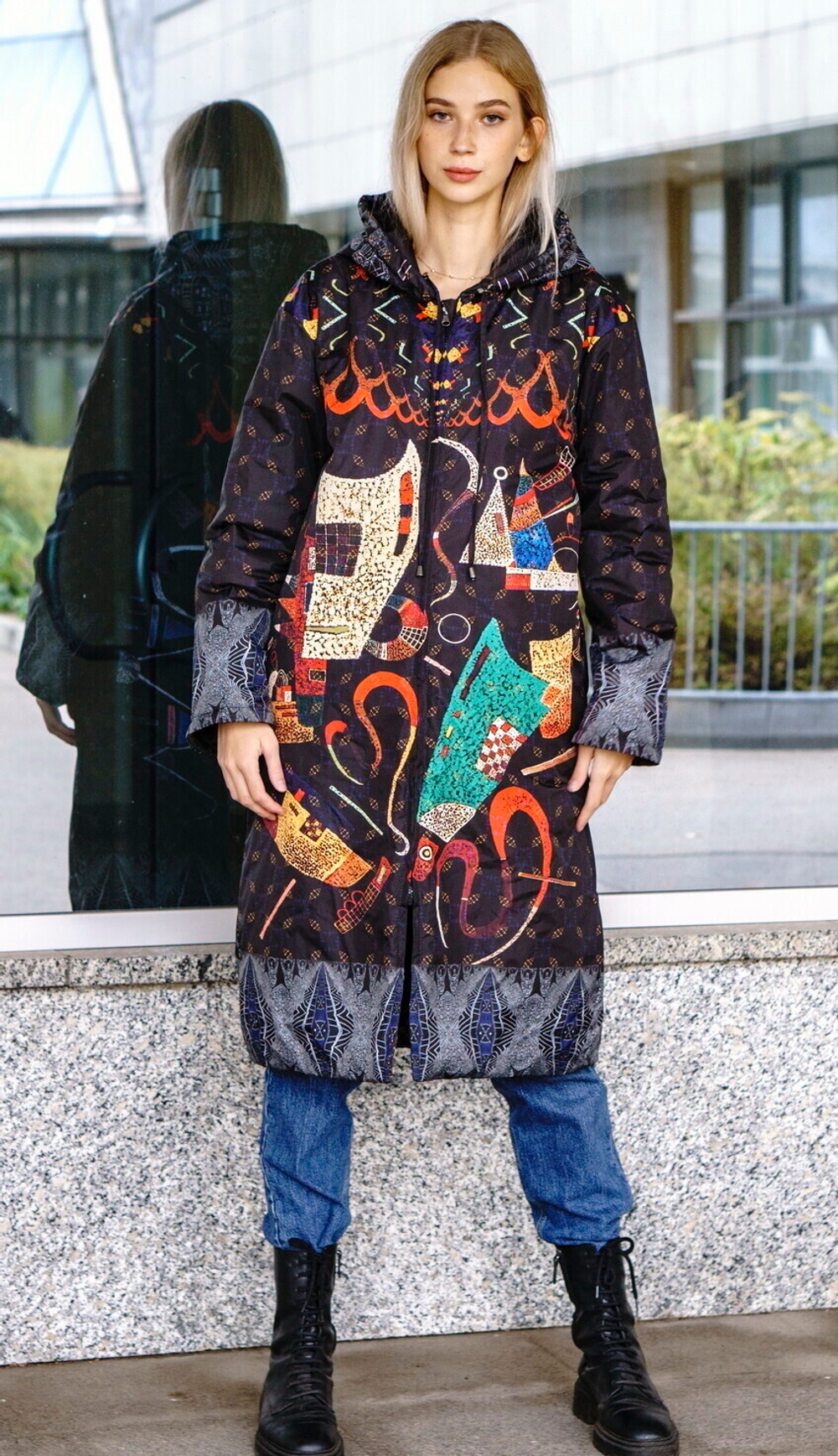 Двустороннее пальто-парка