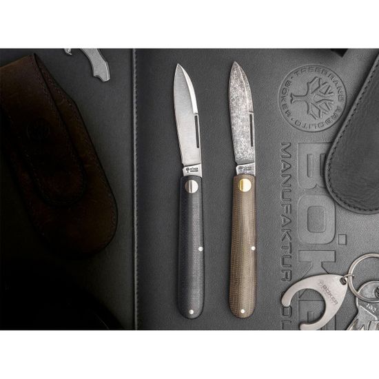 Складной нож Boker 116942 Barlow Prime EDC Black c клинком из стали Böhler N690, рукоять микарта