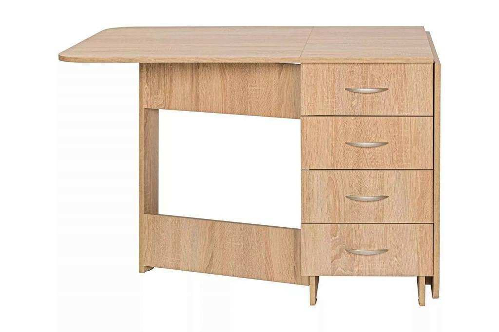 Глория 606 Стол-книжка с ящиками Дуб Сонома