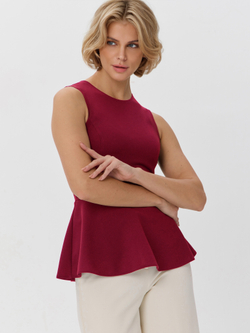 Вечерний топ-блузка с баской