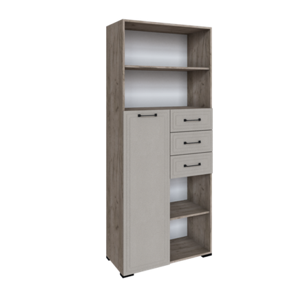 Стеллаж с 3 ящиками и дверкой Бруклин 80ДС-1