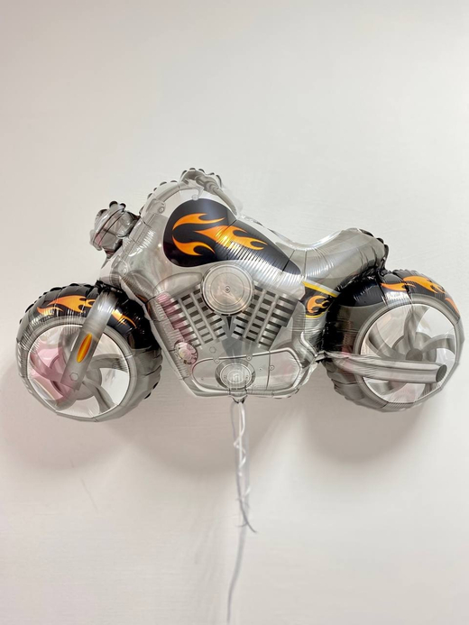 Шар-фигура, фольга, "Мотоцикл-байк оранжевый" (FM), 45"/114 см