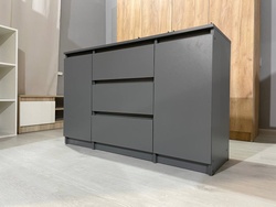 Комод 3 ящика 2 створки «Денвер» Графит