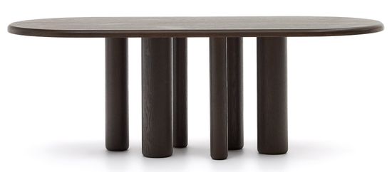Mailen Овальный стол из ясеневого шпона с темной отделкой Ø 220 x 105 см Испания