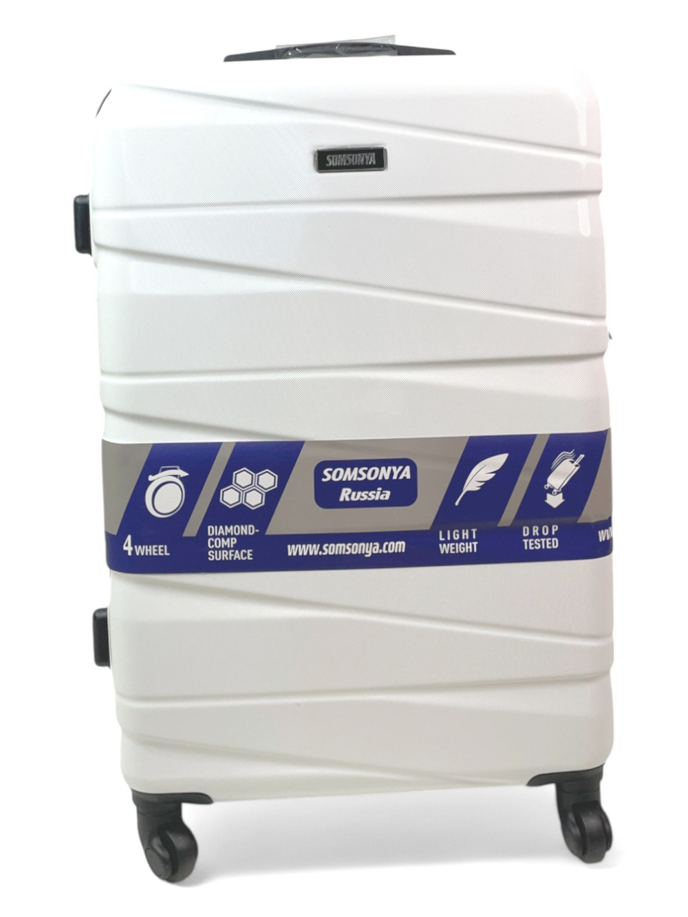 Средний чемодан Bon-Voyage Model Ten, Белый, M-