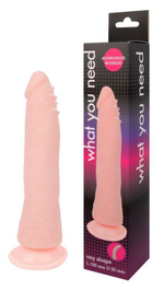 Гнущийся фаллоимитатор телесного цвета - 20 см.