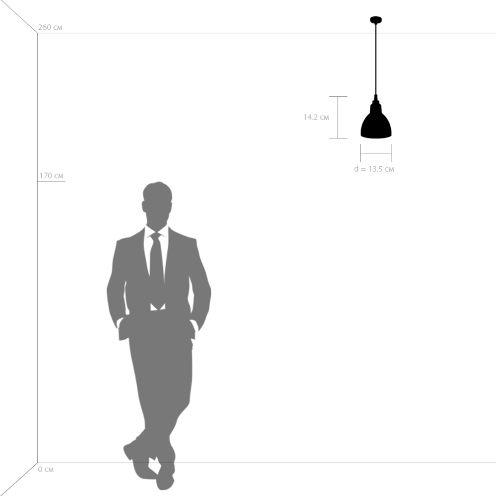 865017 Подвесной светильник LOFT 1х40W E14 ЧЕРНЫЙ