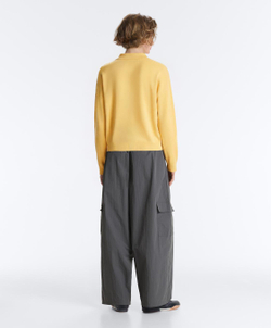 Oysho Водоотталкивающие нейлоновые брюки-карго, асфальтовый