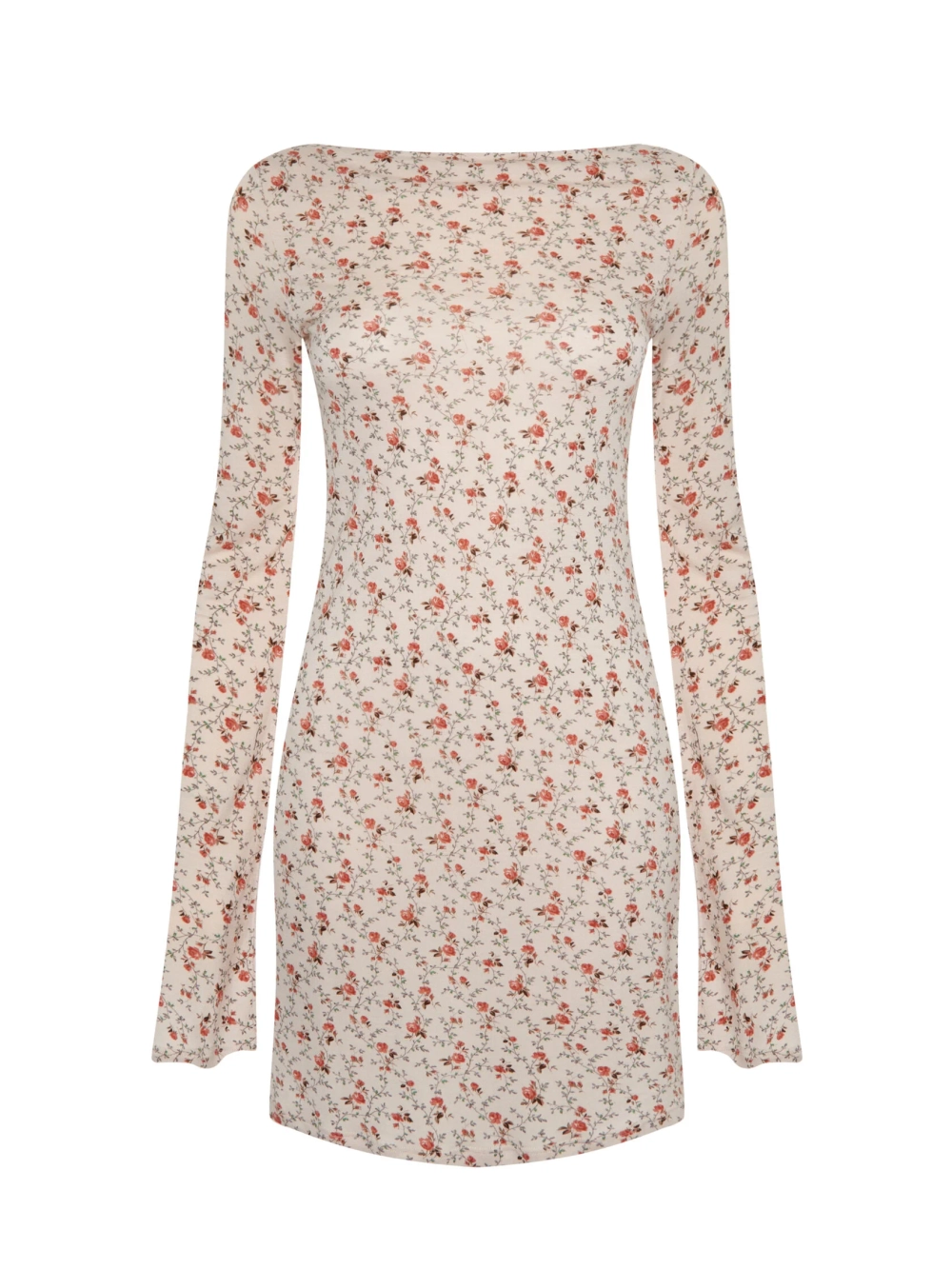 Платье мини LONG SLEEVE TEA ROSE