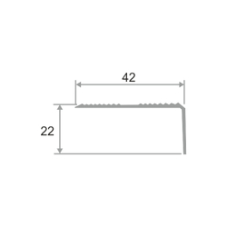 Алюминиевый угловой порог для пола ПО-40х20 2700 мм