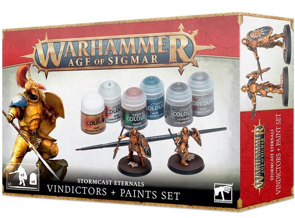 Warhammer Age of Sigmar: Stormcast Eternals Vindictors + Paints Set