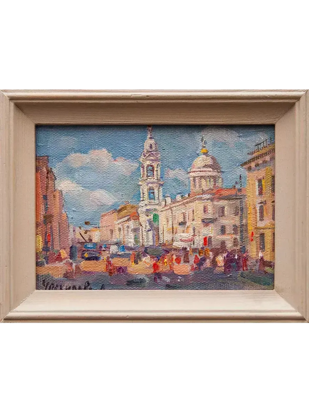 Картина маслом "Церковь Св. Екатерины на Кадетской линии В.О." Ческидова