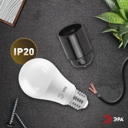 Патрон ЭРА Е27 подвесной бакелит, черный