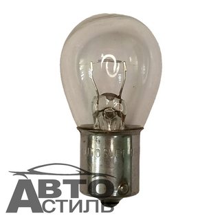Автолампа  Р 12-21  (P21W)  в стопы 1-но конт БЕЛАЯ Автосвет 31213