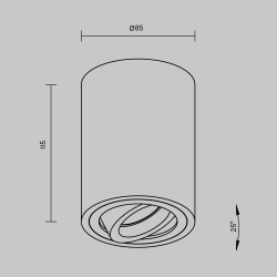 Накладной светильник Maytoni Technical C016CL-01B