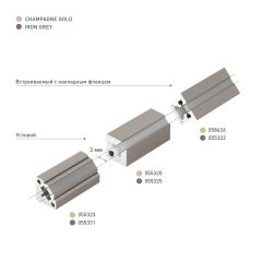 Профиль с экраном SL-MINI-3-H10-F12-2000 CHAMPAGNE GOLD (Arlight, Алюминий+пластик) 058626