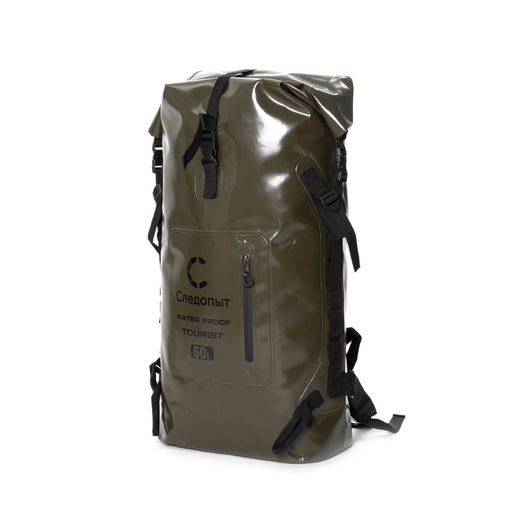 Герморюкзак  &quot;СЛЕДОПЫТ -Tourist&quot;, 60 л,ПВХ, цв. хаки/12/16/15/