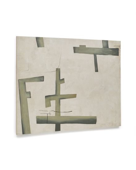 Fida Зеленый абстрактный холст 180 x 140 см