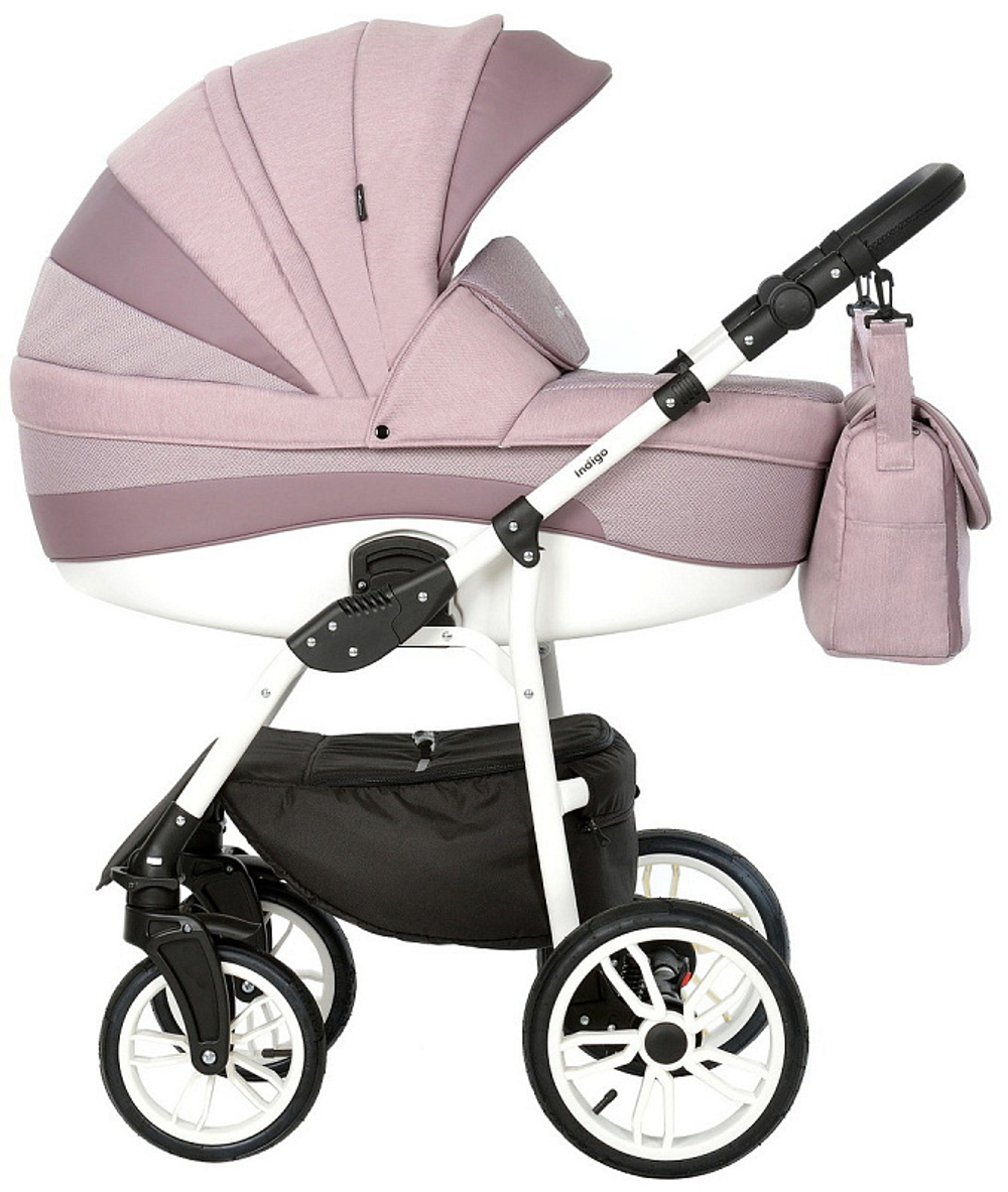 Детская коляска Indigo Indigo New 3 в 1 In04 темная пудра