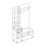 Прихожая с зеркалом "ТЕФИЯ" (Правая/Левая)