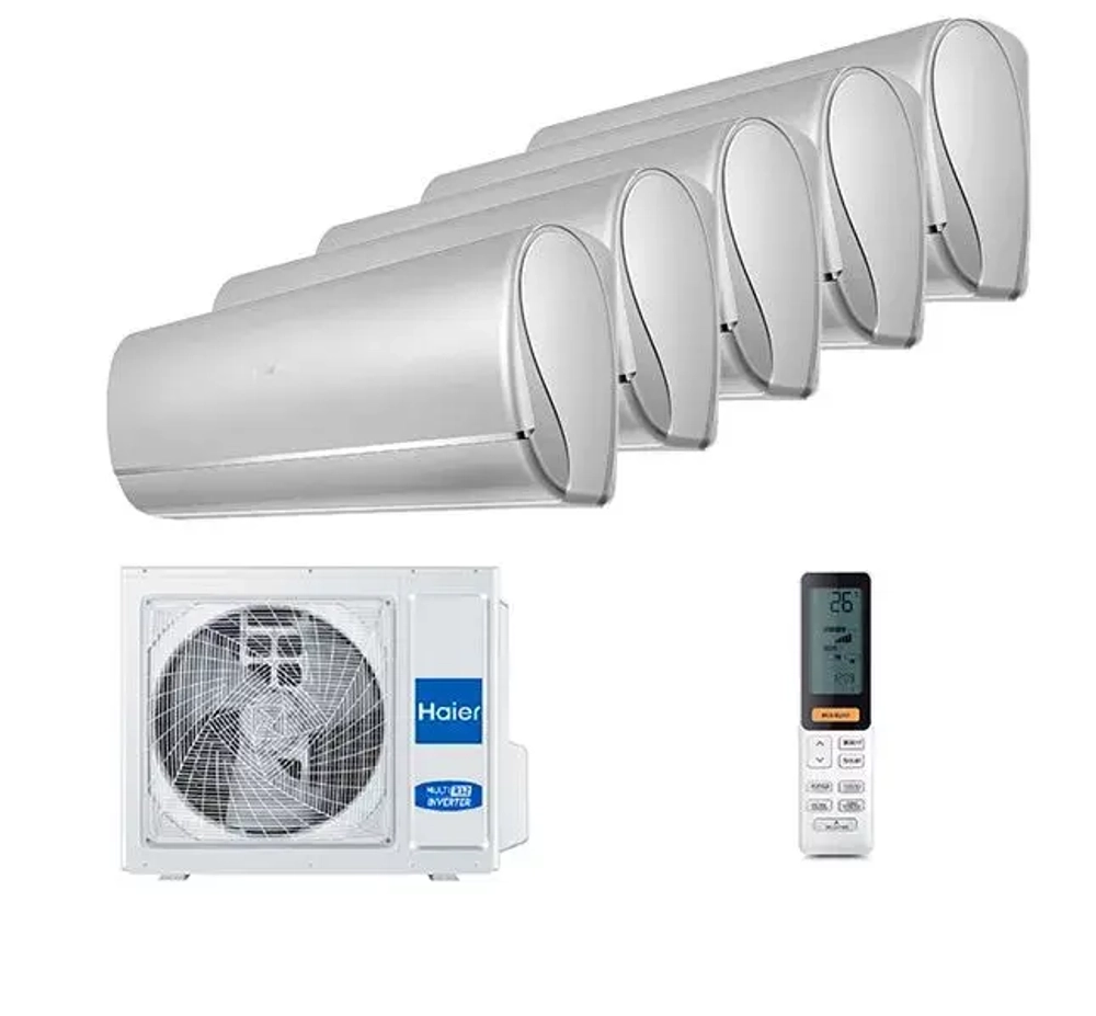 Мульти сплит система Haier на 5 комнат (25+25+25+25+25 кв.м) Jade
