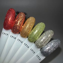 1717 Зеркальный блеск "Цветочная пыльца" 1 г красный