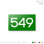 Номер на дверь 549, табличка на дверь для офиса, квартиры, кабинета, аудитории, склада, зеленая 120х70 мм, Айдентика Технолоджи