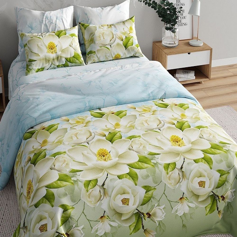 Комплект постельного белья "ВЛ. МАГНОЛИЯ", бязь Премиум, 100% хлопок, Россия.