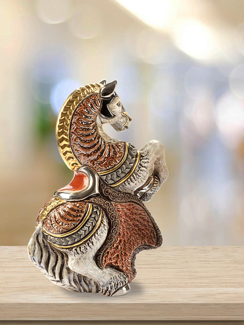 De Rosa Rinconada Статуэтка коллекционная Лошадь серая символ 2026 года