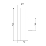 Светильник настенный Ribs MRL 1017 черный