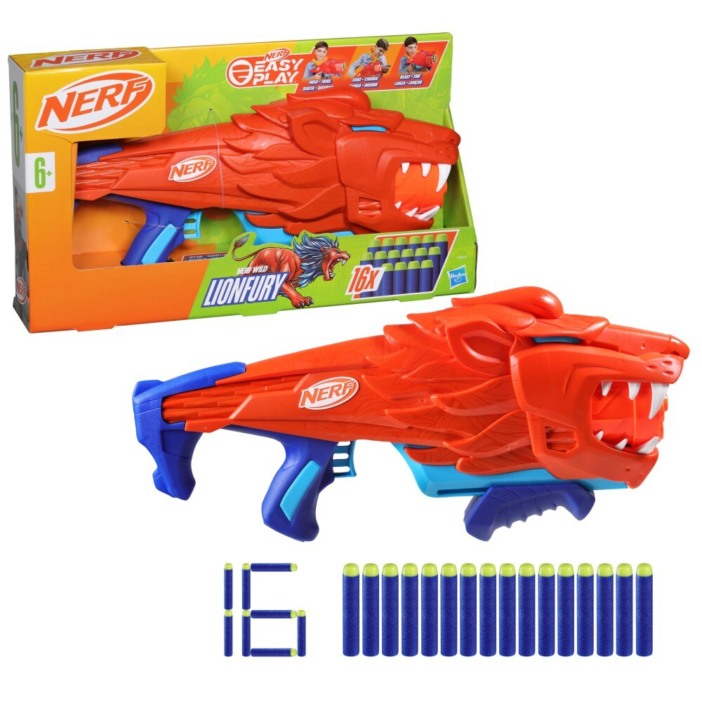 Hasbro Nerf Elite Junior - Пусковая установка Wild Lionfury + стрелы F8646 / артикул   F8646  / GTIN 5010996212160