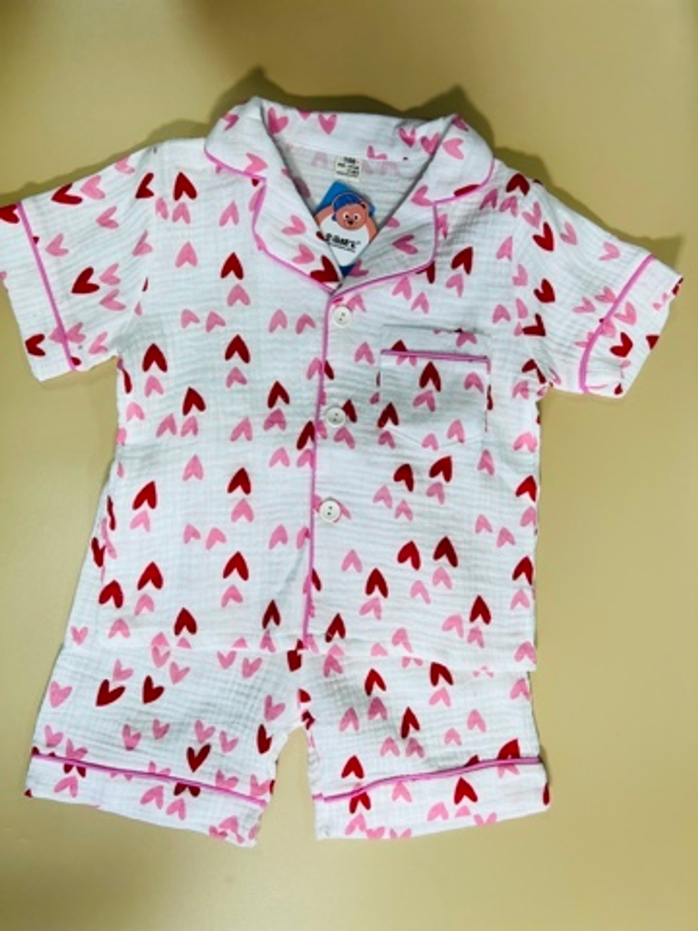 Пижама муслиновая с шортами