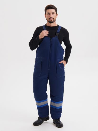 Костюм зимний "Нова" полукомбинезон (синий/василек)