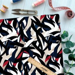 Ткань премиум шелк искусственный Армани цветовая калейдоскопия